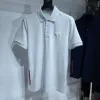 Camisetas masculinas polos camisa de algodão gelo respirável verão curto polo homem topos camisetas de alta qualidade m-xxxl