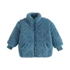 Jackets Kids Baby Warm Girls Boys Cartoon Winter Fleece Sweatshirt Coats Little Long Coat Girl Light Jacket