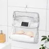 Bolsas de almacenamiento Bolsa de PVC Impermeable Colgando Maquillaje Organizador de pared Baño Ducha Accesorios Toalla Ropa