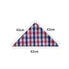 Vêtements de chien 1PC Bandana pour animaux de compagnie réglable coton Plaid Style chat cou écharpe Triangle colliers bavoir été foulard fournitures