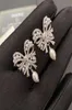 cuff 2021 Xiaoxiang elegant bow drop pearl necklace temperament Fashion earrings women3059271