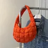 Sacos de noite totes femininos plissados ​​axilas ombro crossbody mulheres pequena bolsa acolchoada nuvem inverno puffer bolsa