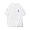 MLB 여름 새로운 짧은 슬리브 NY 캐슈 꽃 커플 둥근 목 티셔츠 느슨한 캐주얼 탑