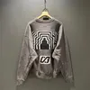 Gray Sweatshirts Men Woman Casual Loose Fashion Pullovers Patchwork Streetwear Long Sleeved