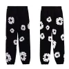 Black Men Trousers Cotton Floral Hoodies Sweatshirt Unisex Style Designer Hoodie Fashion Hip Hop Sweatpants