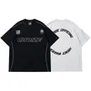 T-shirts pour hommes Y2K Streetwear Bande réfléchissante Blanc Noir T-shirt surdimensionné pour hommes à manches courtes Casual Loose Top Tees Col rond Été