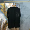 24SS Summer Mens T Shirty Luksusowe literowe nadruk T Shirt Designer Kieszonkowy