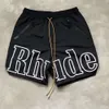 Rhude novo verão esportes shorts masculino lazer ao ar livre secagem rápida treinamento de basquete fitness shorts masculinos