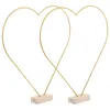 Dekorativa blommor 2 Set Wedding Decorations Party Accessory Wreath Frame Heart Bas Wire Floral Hoops Iron Multifunction Metal