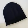 Bollmössor Skandinavisk nisch chic ren slouchy kashmir brimlös varm stickad hatt svart/brun