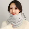 Scarves Solid Color Fleece Neck Warmer Outdoor Cycling Windproof Scarf Women Winter Plush False Collar Soft Elastic Thicken Warm