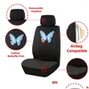 Housses de siège de voiture Ers Butterfly Print Er Accessoires d'intérieur décoratifs à la mode 2/5 sièges Respirant Drop Delivery Automobiles Motorcycl Ot9D2