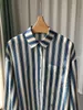 Women's Blouses 2024 Spring France Style Fashion High Quality 70%Cotton 30%Silk Stripe Casual Loose Shirt C663