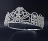 Pageant Crown Miss Teen USA Hohe Qualität Strass Tiaras Braut Hochzeit Haarschmuck Zubehör Verstellbares Stirnband mo231226234208568
