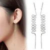 Lesfei – boucles d'oreilles en argent Sterling 925, fils d'oreille simples, température, accessoires de bijoux pour femmes, 2024