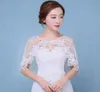 Stock White Boleros Women Lace Crystal Bohemia Cape Bridal Wraps Wedding Accessories Evening Capes Formal Party Evening Shawl 20188888090