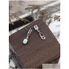Studörhängen 2024 Säljer produkt i Europa och Amerika Minimalistisk stil Aubao S925 Sier Retro för kvinnor Drop Leverans smycken Otzkw