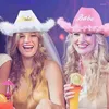 Baretten Vrijgezellenfeest Hoed Set Voor Bruids Douche Vrouwen Cowgirl Trouwjurk Up Groothandel