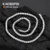 Knobspin D VVS1 Naszyjnik tenisowy dla kobiet biżuteria ślubna z certyfikatem S925 Sliver Splated 18K White Gold 240123