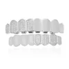 Hiphop Bling Spiegel Gezicht Zirkoon Tand voor Vrouwen Mannen Body Piercing Sieraden Tanden Grills Kerst 88 Cap Set 240127