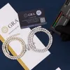 Collane con ciondolo Bracciale in Sier Moissanite 925 Iced Out Vvs M 4Mm Tennis Chiusura a molla Lab Collana con catena di diamanti Consegna a goccia Gioiello Dhel8