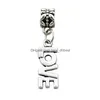 Metals Pretty Charms Beads Sier Plated Jewelry Bracelets for Drop Droper Droper Beads Dhckq