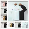 Nowy designerka koszulka Tshirt luksus męskie Balencaigaitys T-shirt czarne białe kolorowe litery Czyste bawełniane oddychanie oddychające rękawy przeciwbrzeżne mężczyźni kobiety
