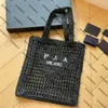 beach bag designer Tote handbag Hollow Straw woven shoulder bag Vacation bag Large capacity shopping bag