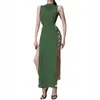 Casual Dresses Women's Sexy Party Dress Club Night Women Black Split Cocktail With High Slit White