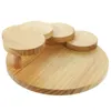 Dinnerware Sets Japanese Wood Sushi Serving Tray Rotating Steps Stairs Plate Sashimi For Restaurant