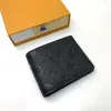 男性の黒人デザイナーエンボス加工された革の財布ウルス豪華なショートメンズウォレットカードホルダークラシックポケットバッグオリジナル