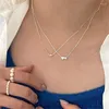 Zincirler 925 STERLING Silver Girl Kadın Takıları Sevimli Güzel Kıvılcım Bling CZ Küçük Kalp Kolye