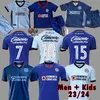 2023 2024 Cruz Azul Camisas de futebol 23 24 CDSyC Liga do México VIEIRA LIRA RODRIGUEZ ESCOBAR ANTUNA Home Away terceiro camisas de futebol LIGA MX Homem Mulheres Kit Uniformes