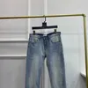 Jeans da uomo firmati Marchio di lusso e di tendenza Semplice europeo ricamato Slim Fit Piedi piccoli Pantaloni da ragazzo elastici lunghi RBUA