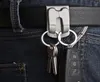 Portachiavi con clip di sicurezza in acciaio inossidabile su accessori per chiavi da cintura con clip per cintura resistente5602204