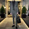 Mäns kostymer Blazers S-7xl Jacket Vest Pants High-End Brand Boutique Fashion Mens Solid Color Casual Business Suit Three-Piece Suit Groom Wedding