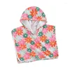 Conjuntos de ropa Toallas de playa con capucha infantil para bebé niña traje de baño cubrir hasta baño de verano poncho toalla capa