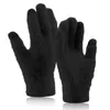 Cycling Gloves Women's Men Fleece Thicken Work Winter Keep Warm Plush Furry Full Finger Mittens Soft Elastic Casual Solid