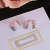 Earrings Designer For Women S925 Stud Fashion Letters Rhinestone Ear Clips Party Weddings Jewelry Gift