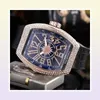 2022 Mens Watch Movement Movement يشاهد Rubber Watchband Shinning Diamond ICD Out Stainless Steel Case Watch for Men Lifestyle Wat9747482