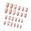 Накладные ногти розовая бабочка искусственные прочные многоразовые не легко деформируются для дизайна ногтей для девочек макияж
