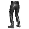 Motorcycle Apparel Pants Pantalon Moto Jeans Woman Boyfriends Leisure Sexy Hip Wrap Riding High Waist Pu Leather