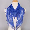 Foulards 2024 Arrivée Dentelle Fleur Écharpe Bandana Mode Prière Foulard Châles Musulman Wrap Hijab Gland Accessoires