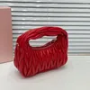 Evening Bags High Quality Designer Underarm Bag Pleated Craft Design Women's Clutch Purses And Handbags Hand For Women