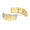 Grillz Dental Grills Cubic Zircon Hip Hop Fangs Teeth Top Bottom Mouth Punk Caps Cosplay Party Rapper Jewelry 230825 Drop Delivery B Dhclh