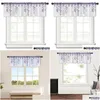 Rideaux Rideaux Feuille Plantes Style Campagnard Violet Dégradé Cuisine Rideaux Tle Sheer Court Salon Décor À La Maison Voile Livraison Directe G Otyla