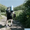 Skidstänger Walking Sticks Trekking Collapsible Höjdjustering Tralight för vandring Mountaining Old Man Assistance Drop Delivery Dhmya