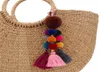 Bag Charm Tassel Keychains Pompom Keyring With Mirror Charms för kvinnor Trendy Bag Hängande färgglada smycken5752486