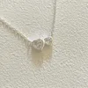Zincirler 925 STERLING Silver Girl Kadın Takıları Sevimli Güzel Kıvılcım Bling CZ Küçük Kalp Kolye