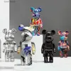 Dekoratif Nesneler Bearbrick heykeli Bear heykeller ve heykeller figür süsleri oturma odası dekor Noel dekorasyonları iç mekan için figürinler t240219